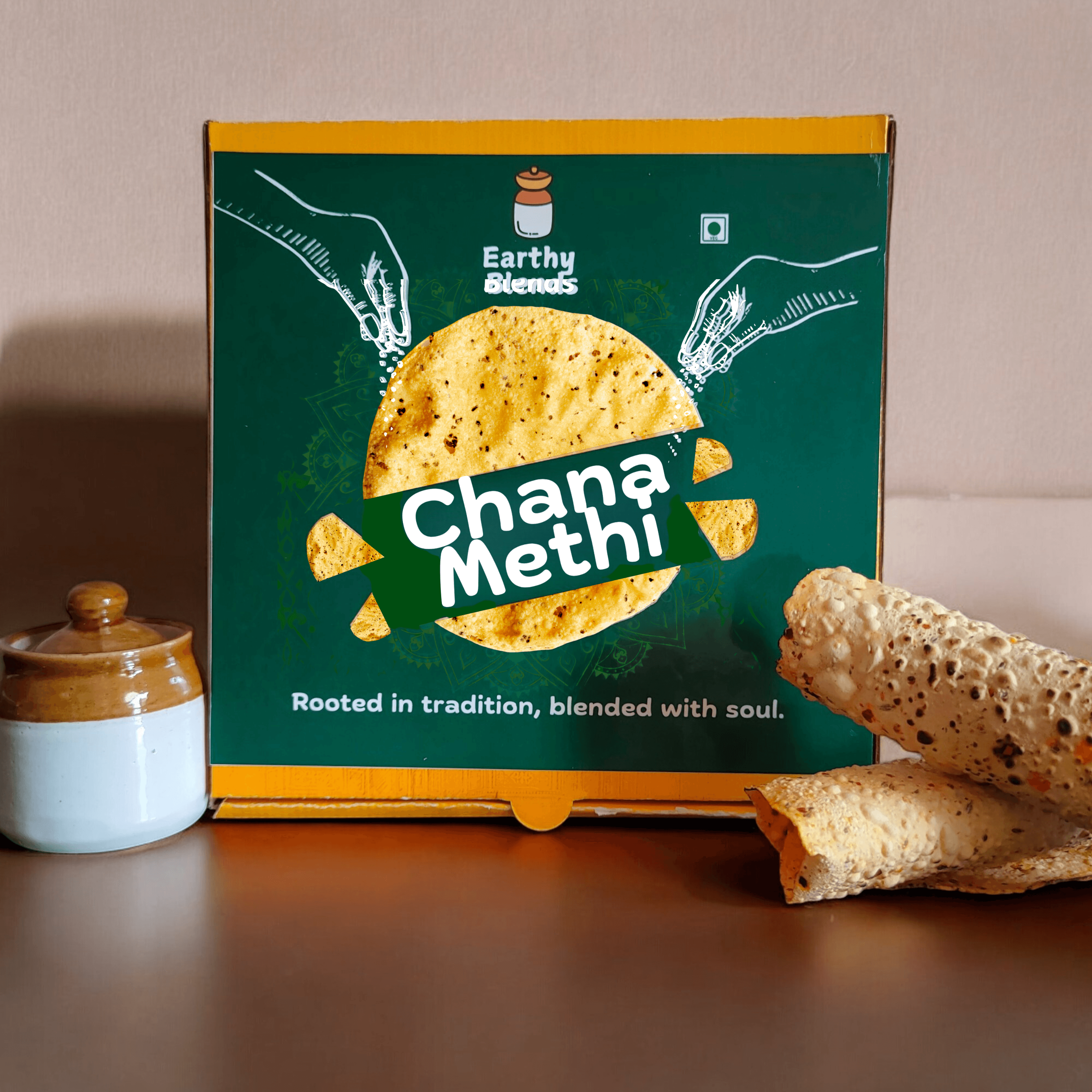 Chana Methi Papad available online at SweeDesi