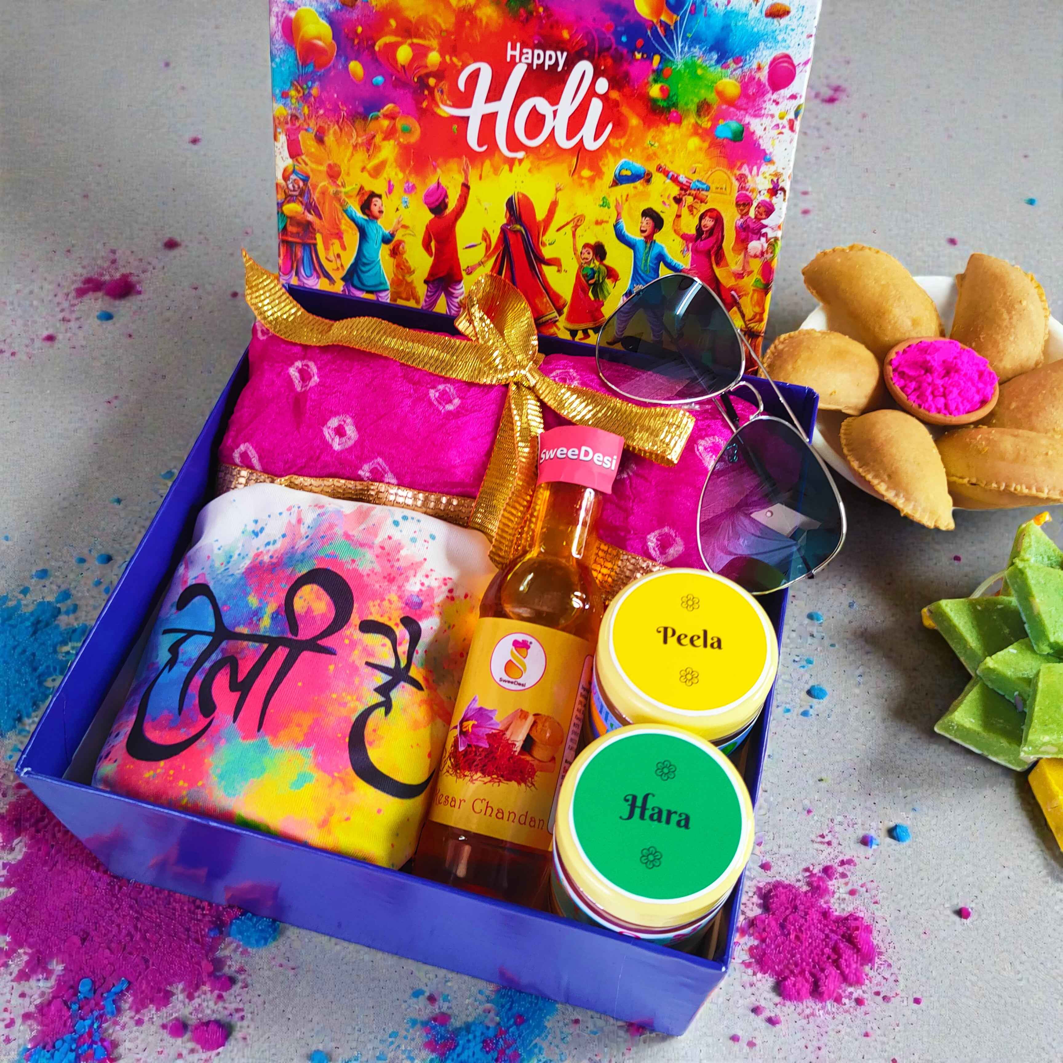 Holi Gift Box with Gulal
