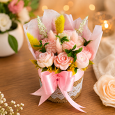 Soy Wax Flower Bouquet Pink