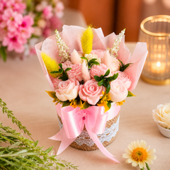 Soy Wax Flower Bouquet Pink - SweeDesi
