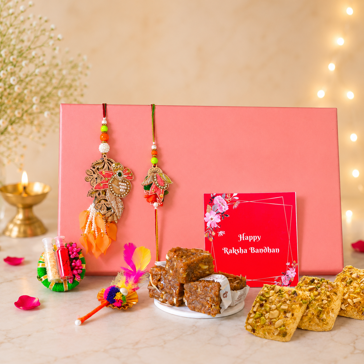 Bandhan Bhai-Bhabhi Rakhi Hamper 5 - SweeDesi