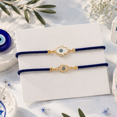 Bandhan Bhai-Bhabhi Evil Eye Rakhi Set - SweeDesi