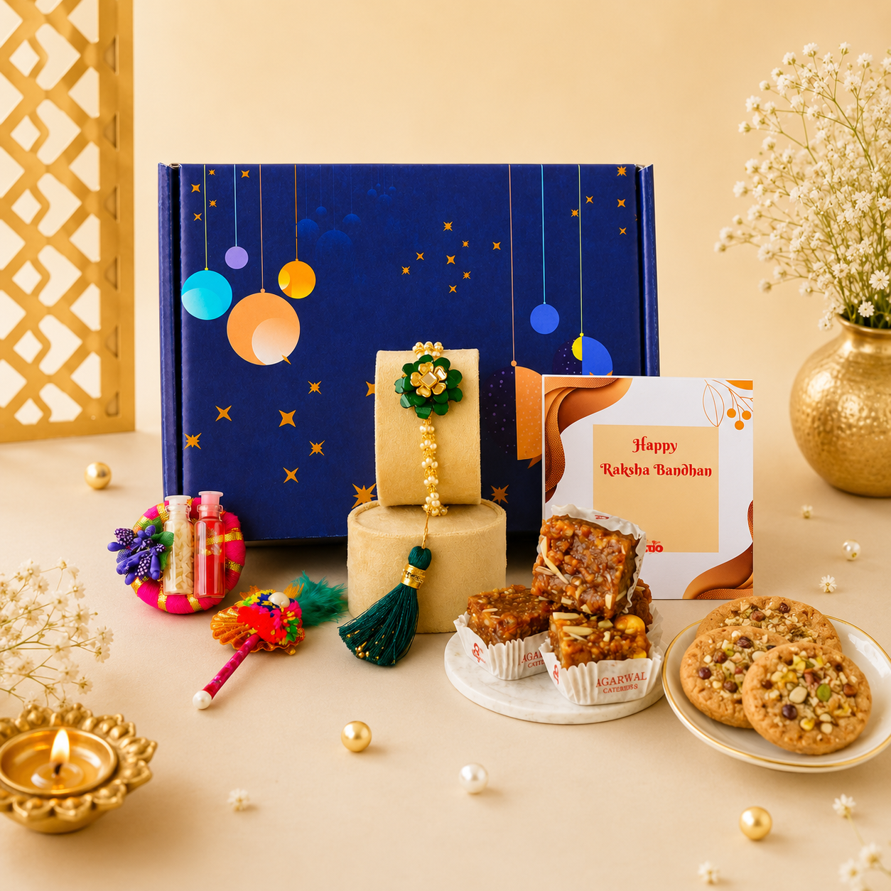 Bandhan Rakhi for Sister Hamper 19 - SweeDesi