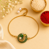 Bandhan Round Stone Rakhi - SweeDesi