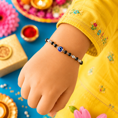 Bandhan Kids Silver "Evil Eye" Bracelet - SweeDesi