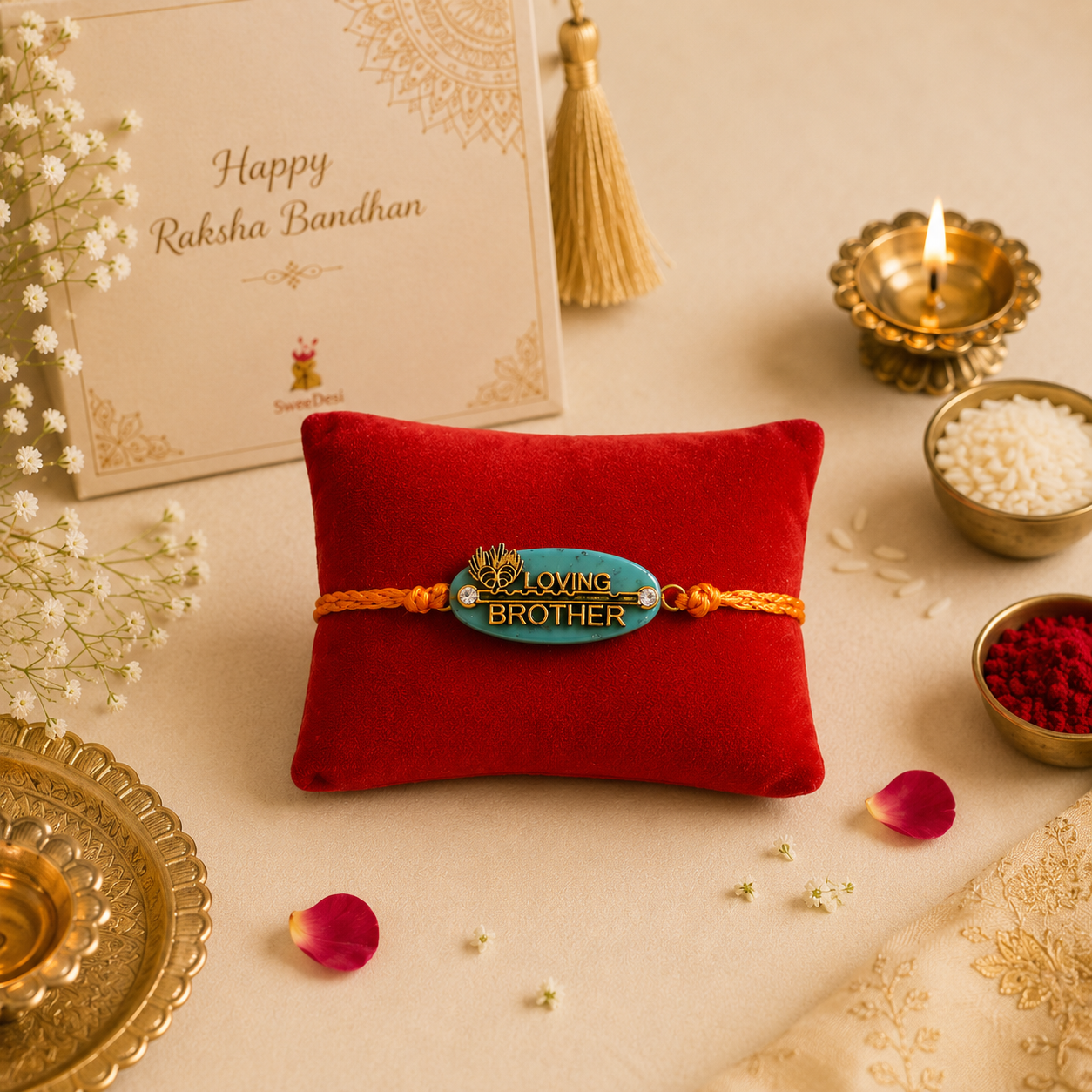 Bandhan Loving Brother Rakhi - SweeDesi