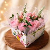 Scented Soy Wax Flower Square Bouquet