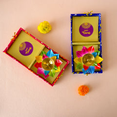 Festive Lotus Diya Box