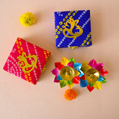 Festive Lotus Diya Box