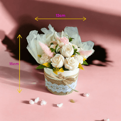 Scented Soy Wax Flower Round Bouquet available online at SweeDesi