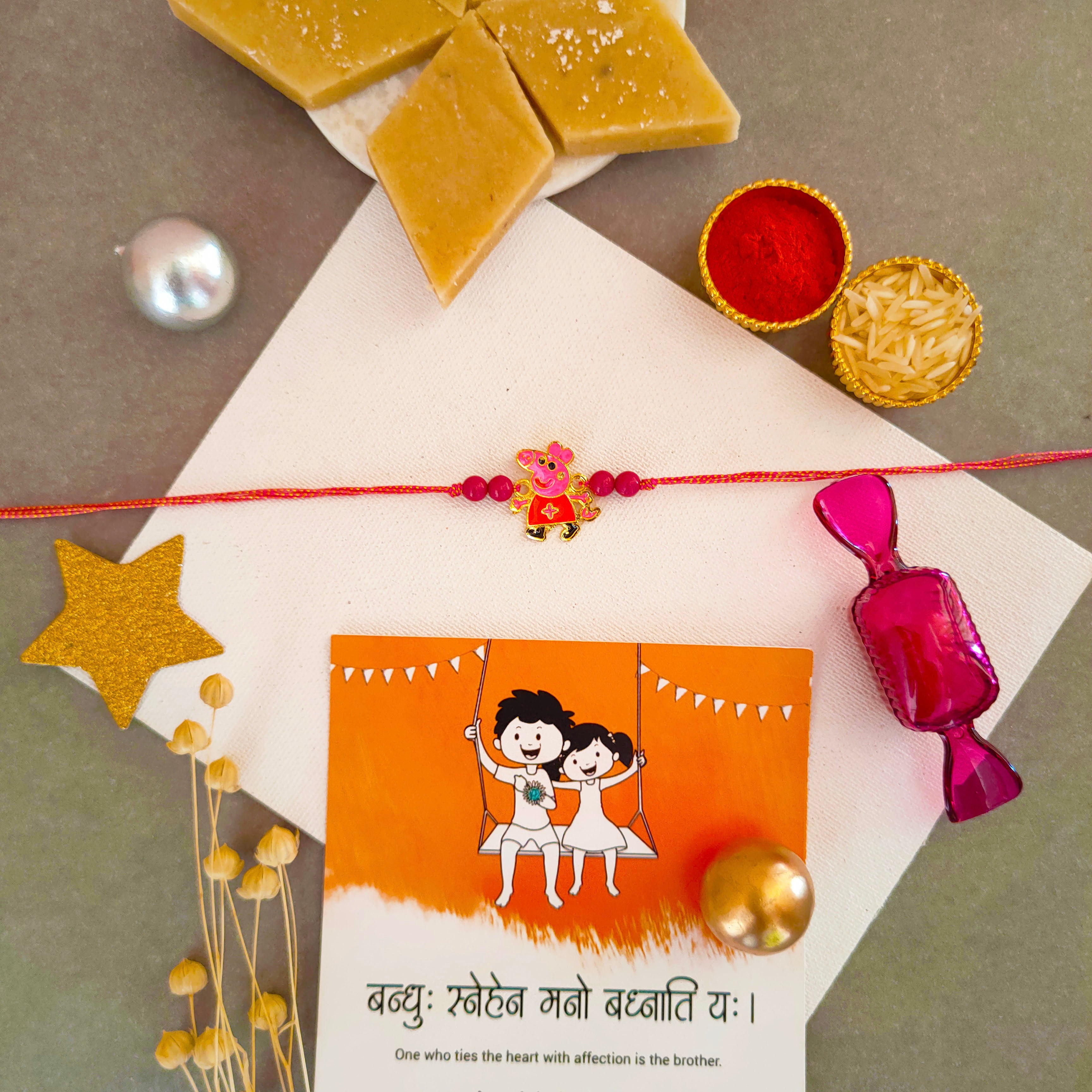 Kids Peppa Pig Rakhi - SweeDesi