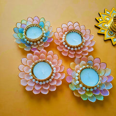 Petal Pearl Tea Light -Set of 2