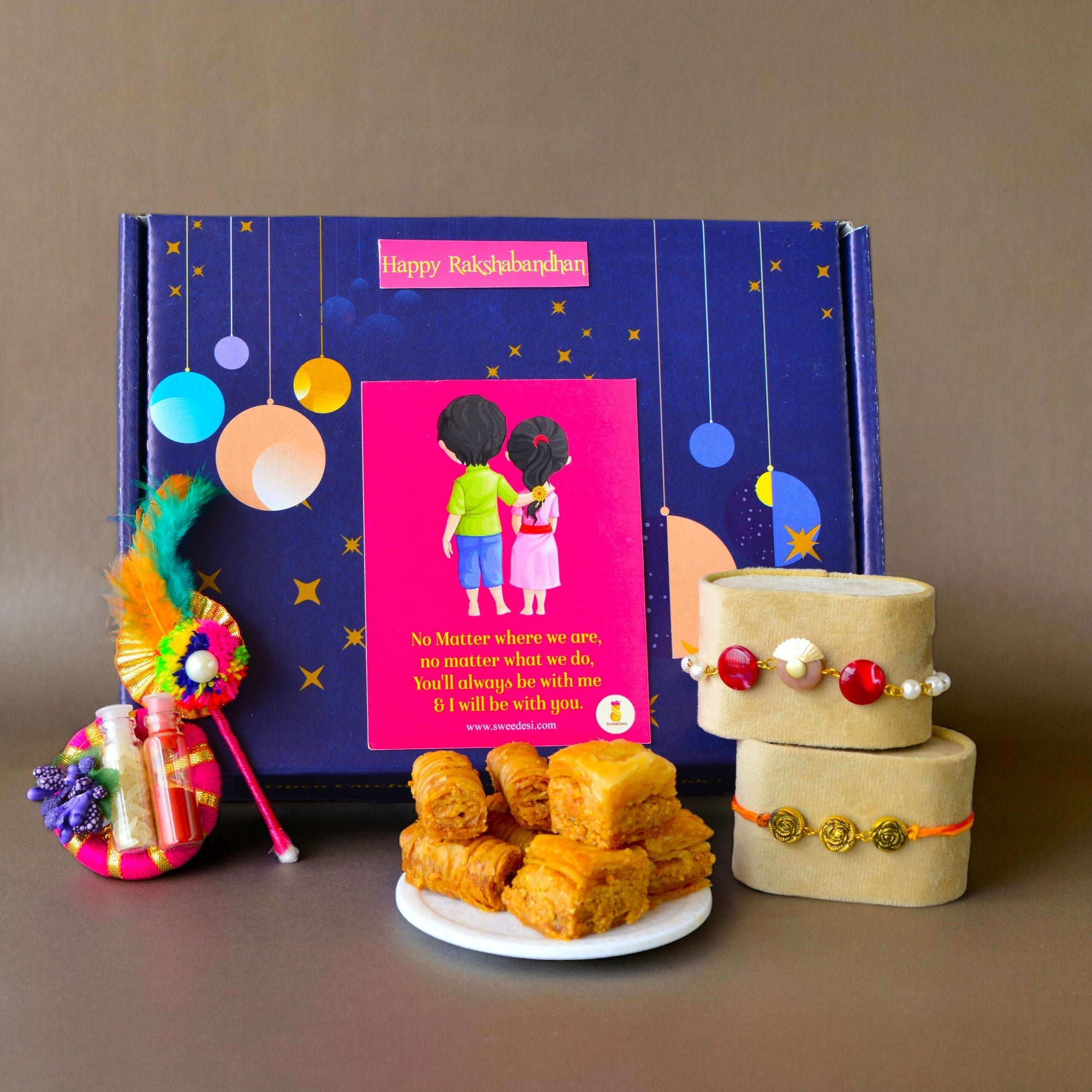 Bandhan Bhai - Bhabhi Rakhi Hamper 22 - SweeDesi