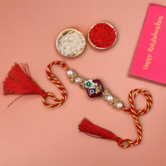 Bandhan Pearl Rakhi - For Bhai - SweeDesi