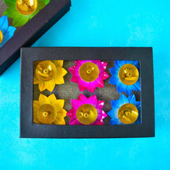 Brass Multicolor Diya available online at SweeDesi