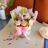 Scented Soy Wax Flower Round Bouquet available online at SweeDesi