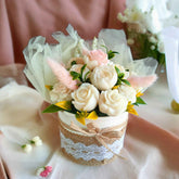Soy Wax Flower Bouquet White