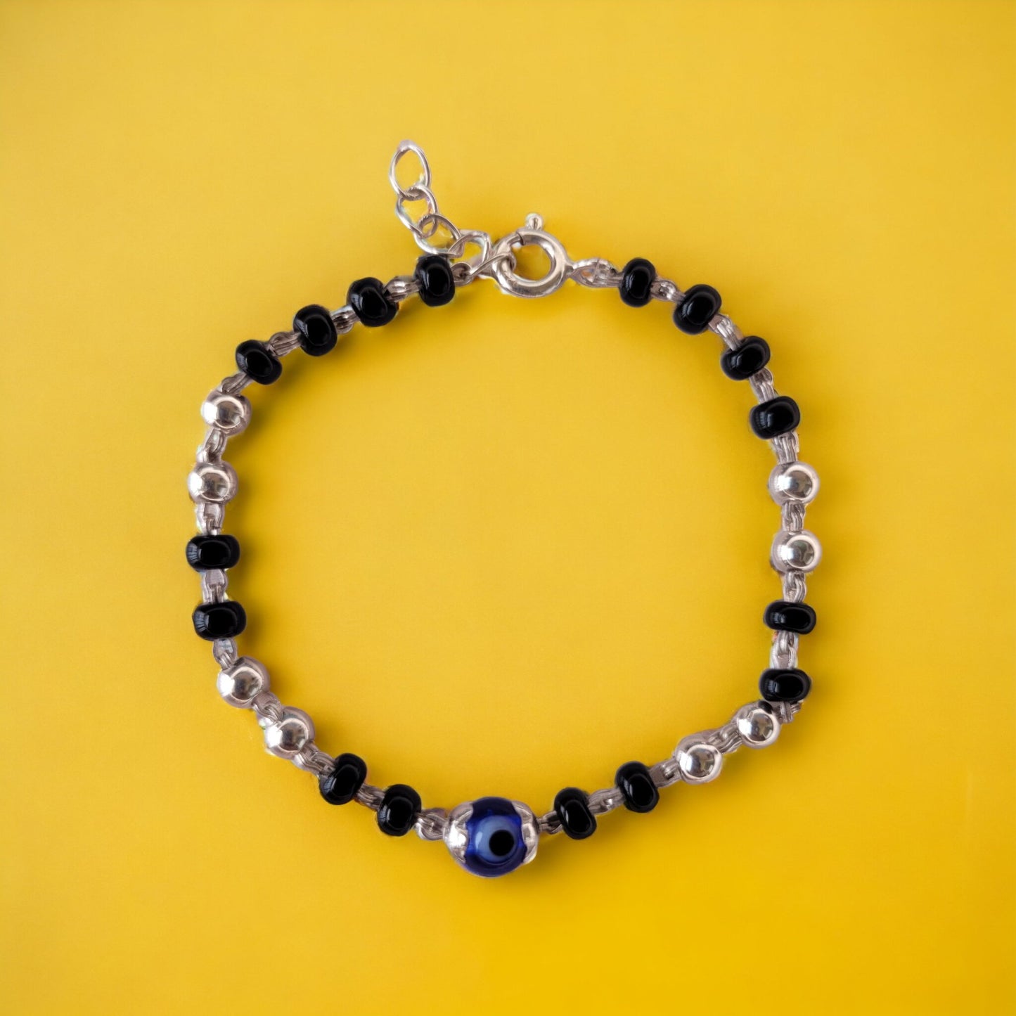 Bandhan Kids Silver "Evil Eye" Rakhi - SweeDesi