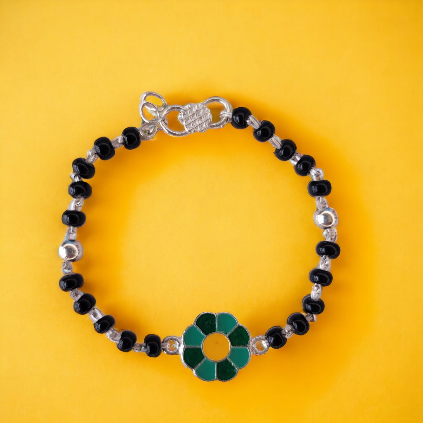 Bandhan Kids Silver "Flower" Rakhi - SweeDesi