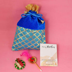 Bandhan Oval Stone Rakhi Set