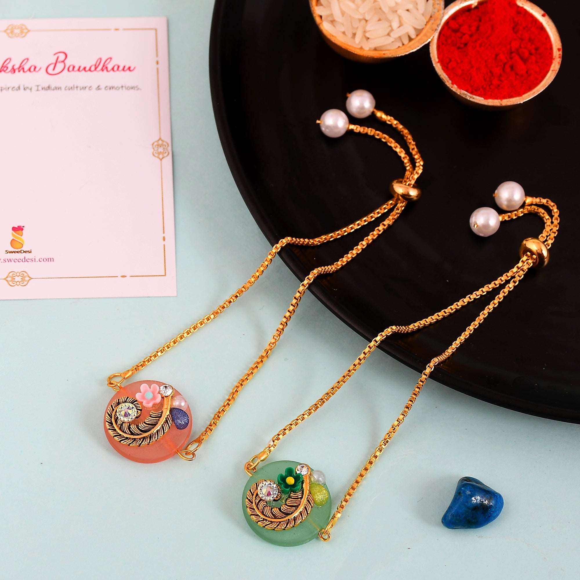 Bandhan Rakhi Set of 3 - SweeDesi