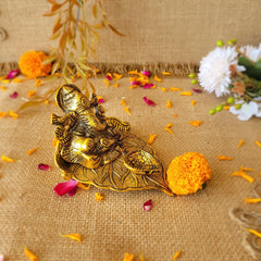 Brass Ganpati Petal available online at SweeDesi