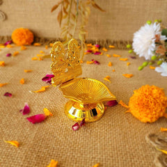 Brass Laxmi Ganesh Diya