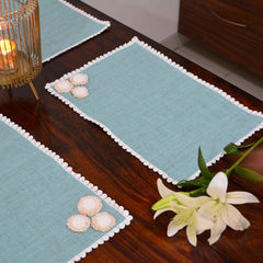 Jute Table Mat - Blue