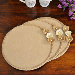 Jute Table Placement available online at SweeDesi