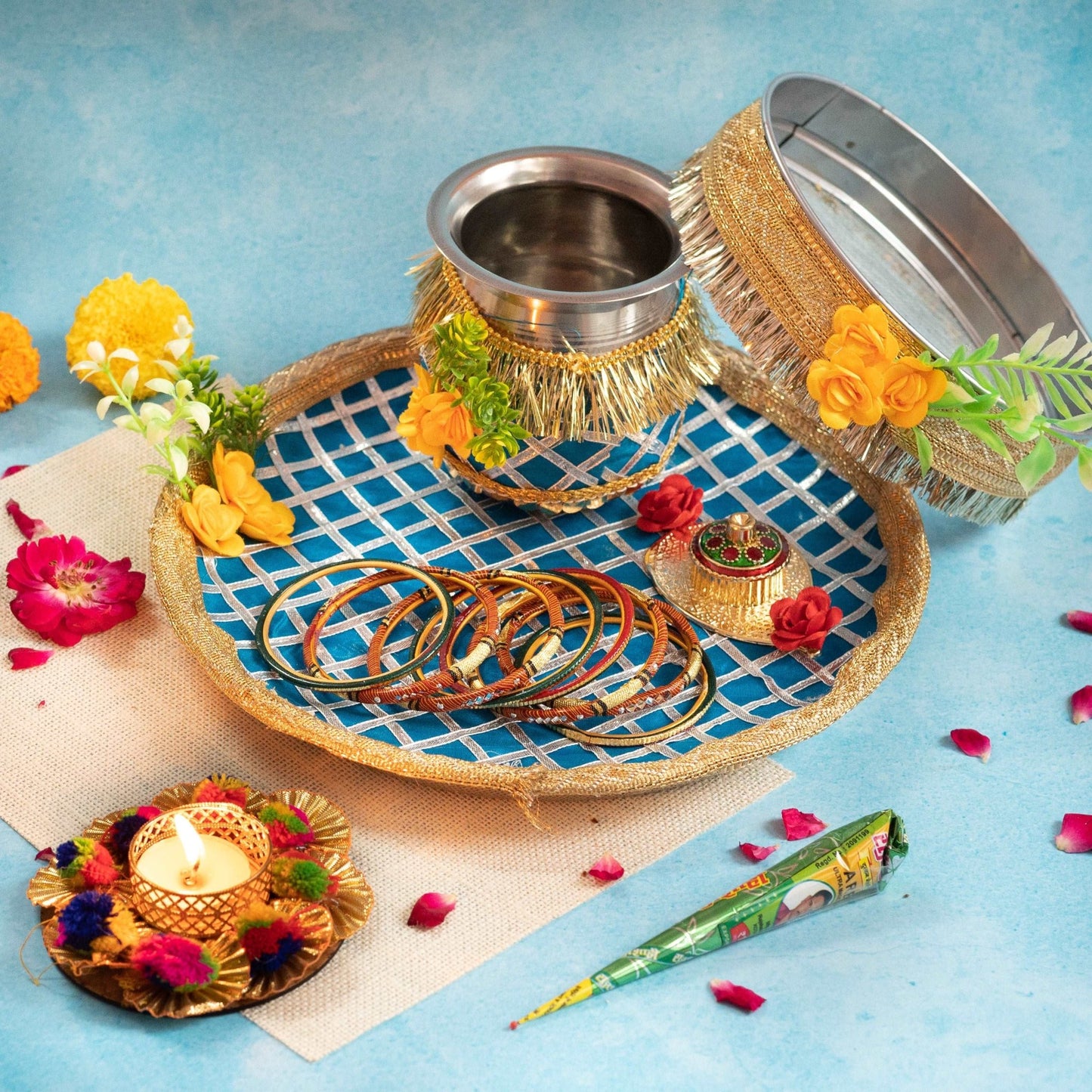 Karwa Chauth Thali Full Set - SweeDesi