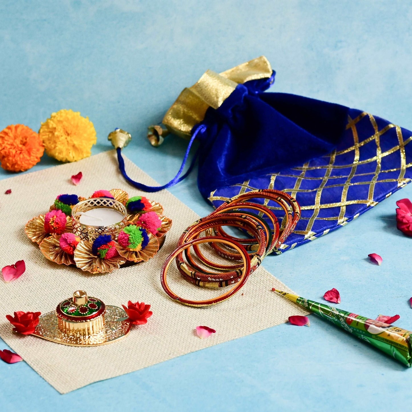 Karwa Chauth Thali Full Set - SweeDesi