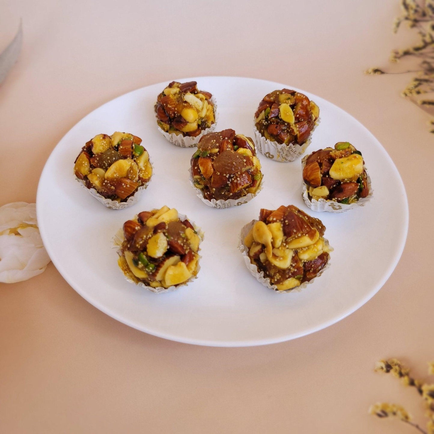 Roasted Dryfruit Laddu - 400gm - SweeDesi