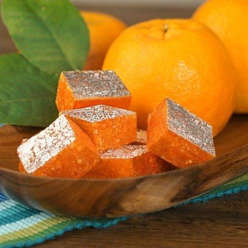 Spl. Pulp Orange Barfi - 250gm available online at SweeDesi