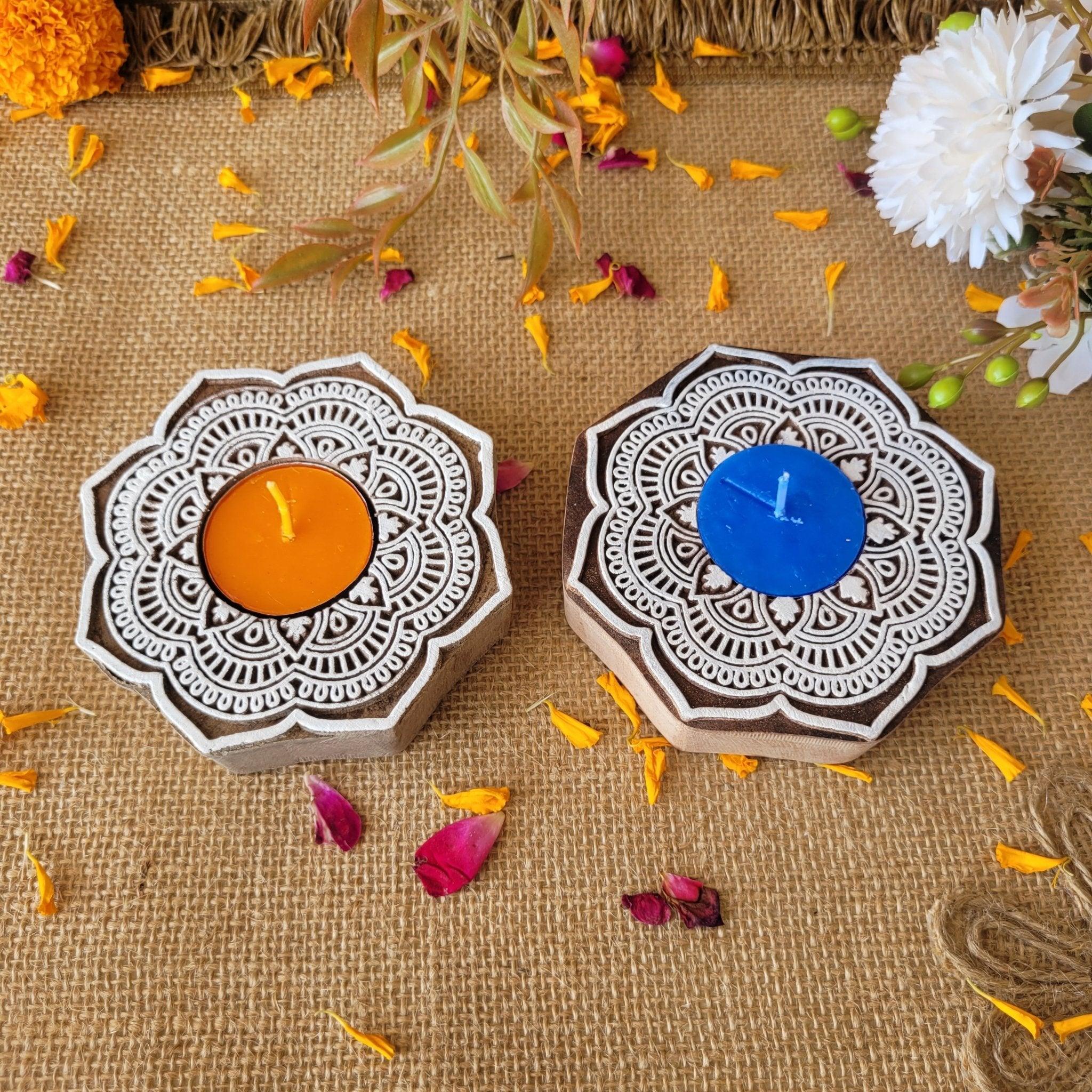 Wooden T light - Big available online at SweeDesi