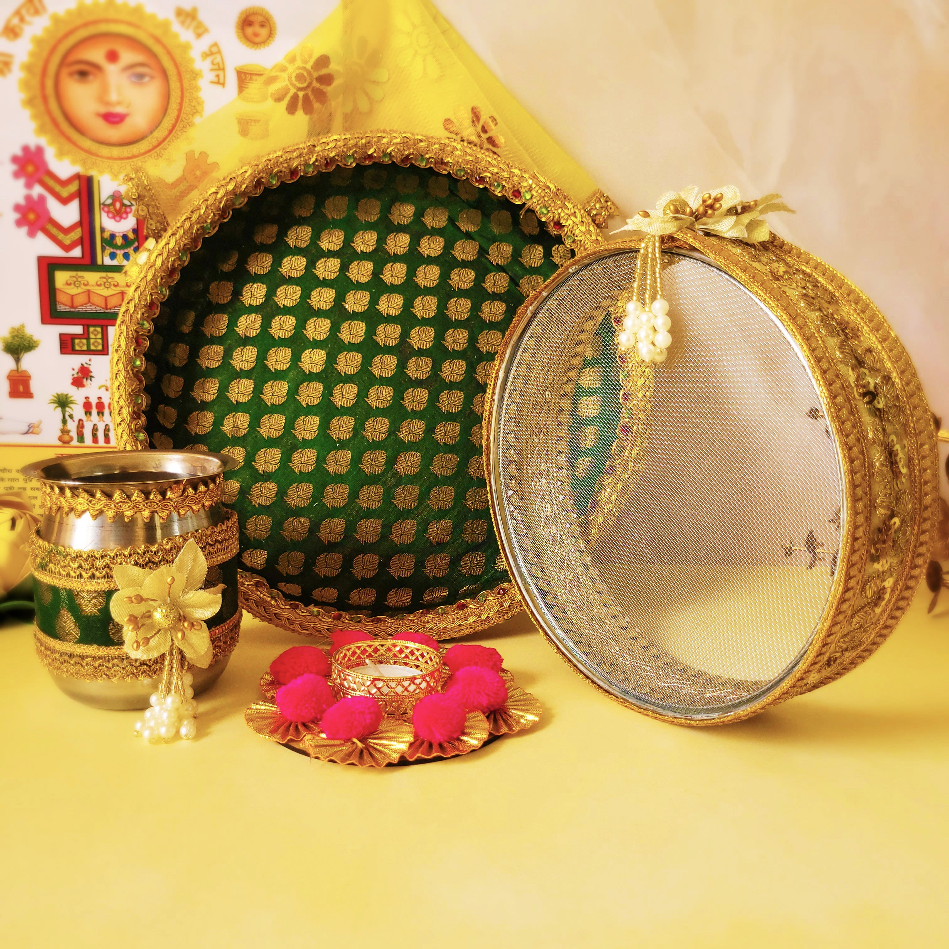 Karwa Chauth Green Set