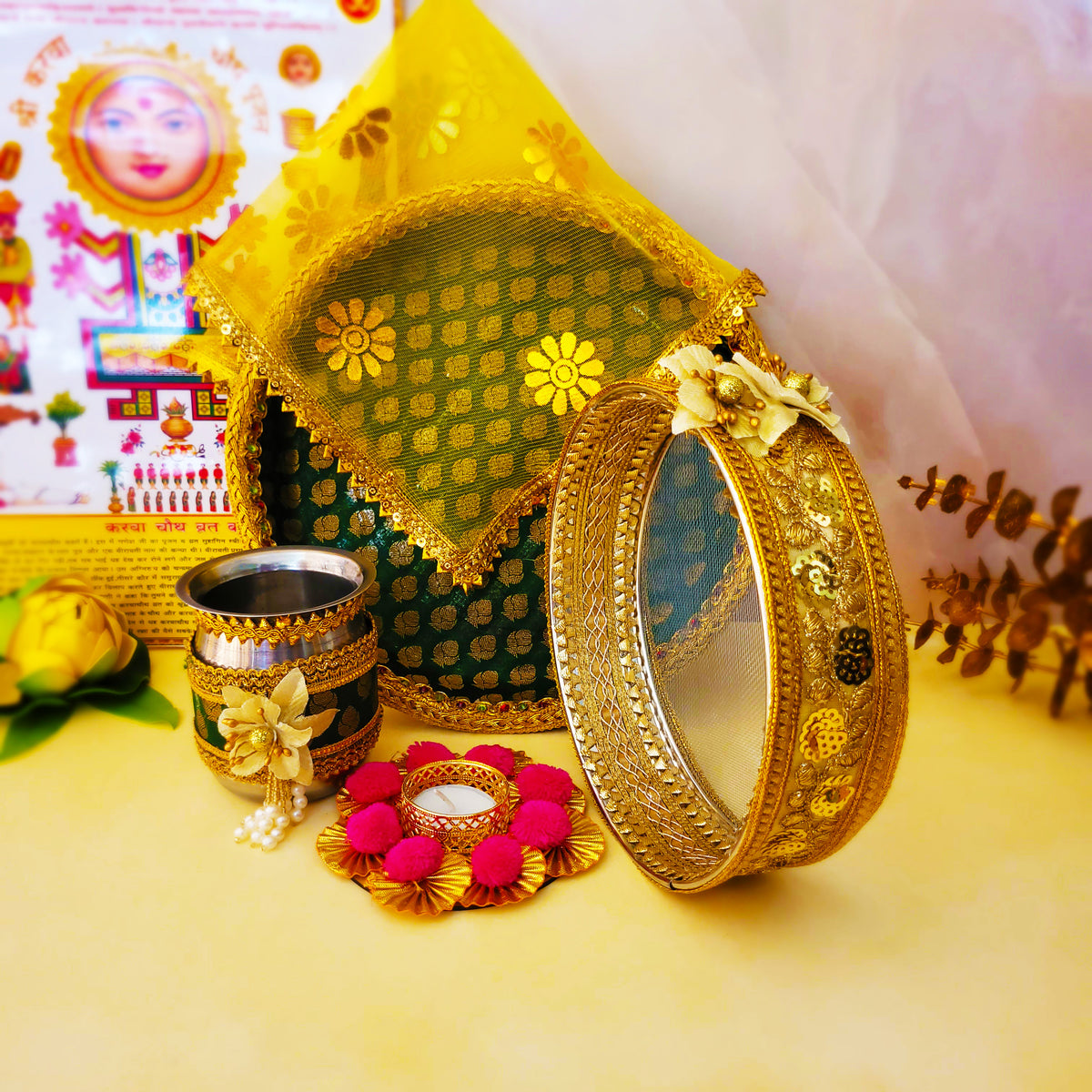 Karwa Chauth Green Set