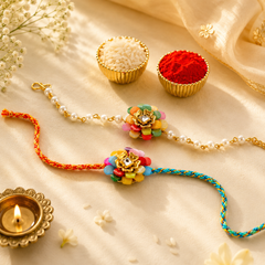 Bandhan Flower Rakhi Set - SweeDesi