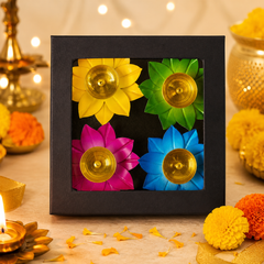 Brass Multicolor Diya - SweeDesi