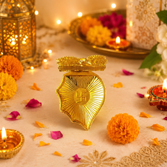 Brass Laxmi Ganesh Diya - SweeDesi