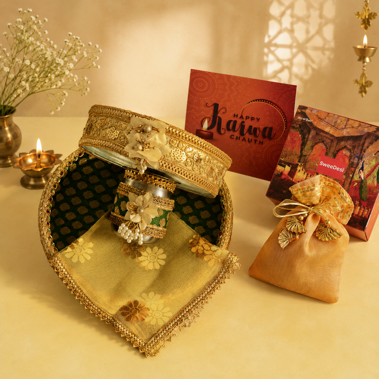 Karwa Chauth Green Set - SweeDesi