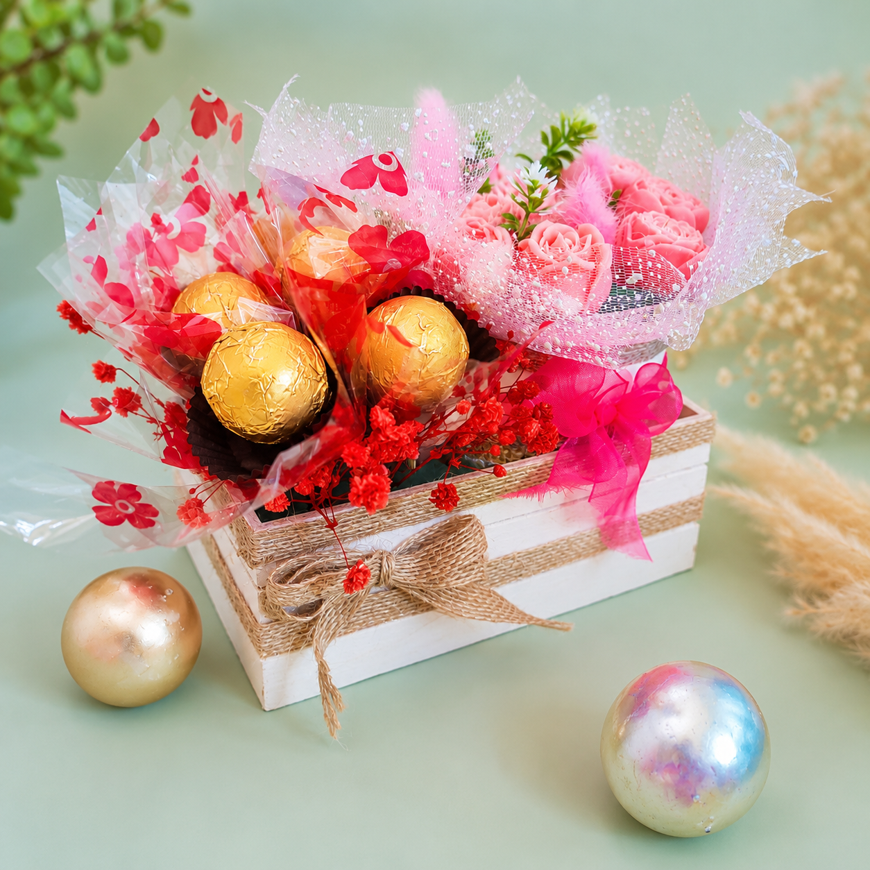 Chocolate Flower Bouquet Pink - SweeDesi