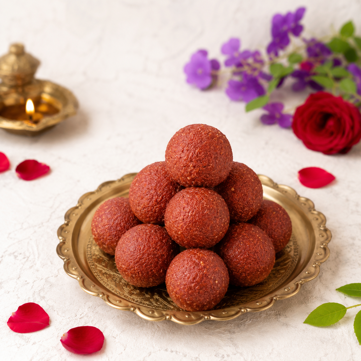Gulab Churma Laddu - 500gm - SweeDesi