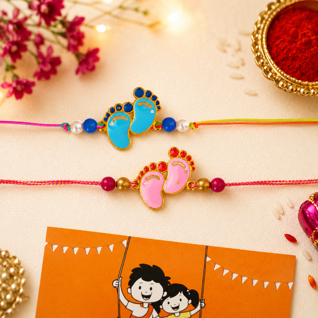 Kids Little Steps Rakhi Set - SweeDesi