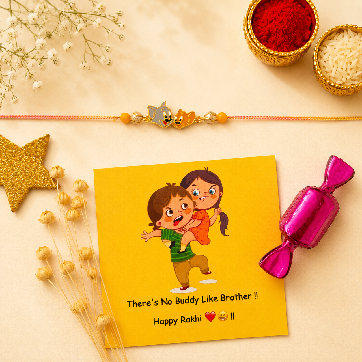 Kids Tom & Jerry Rakhi - SweeDesi