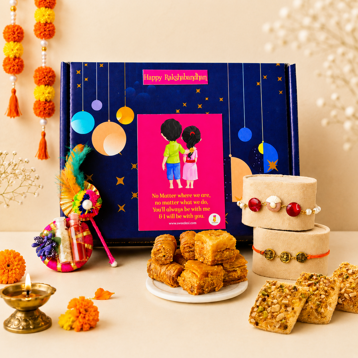 Bandhan Bhai - Bhabhi Rakhi Hamper 22 - SweeDesi