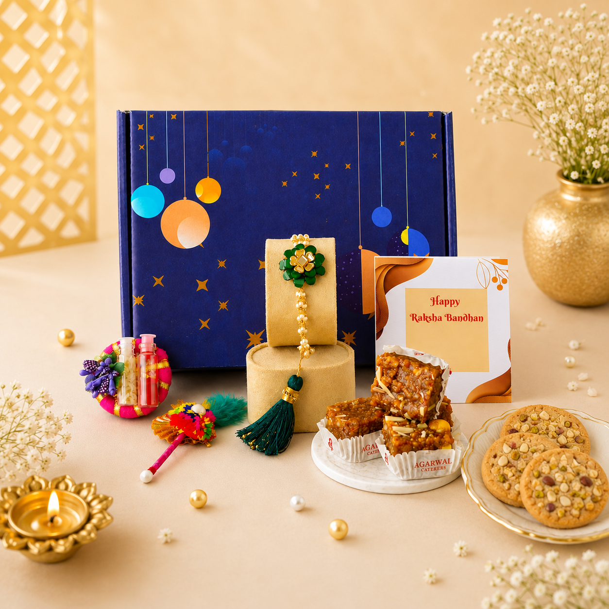 Bandhan Rakhi for Sister Hamper 19 - SweeDesi