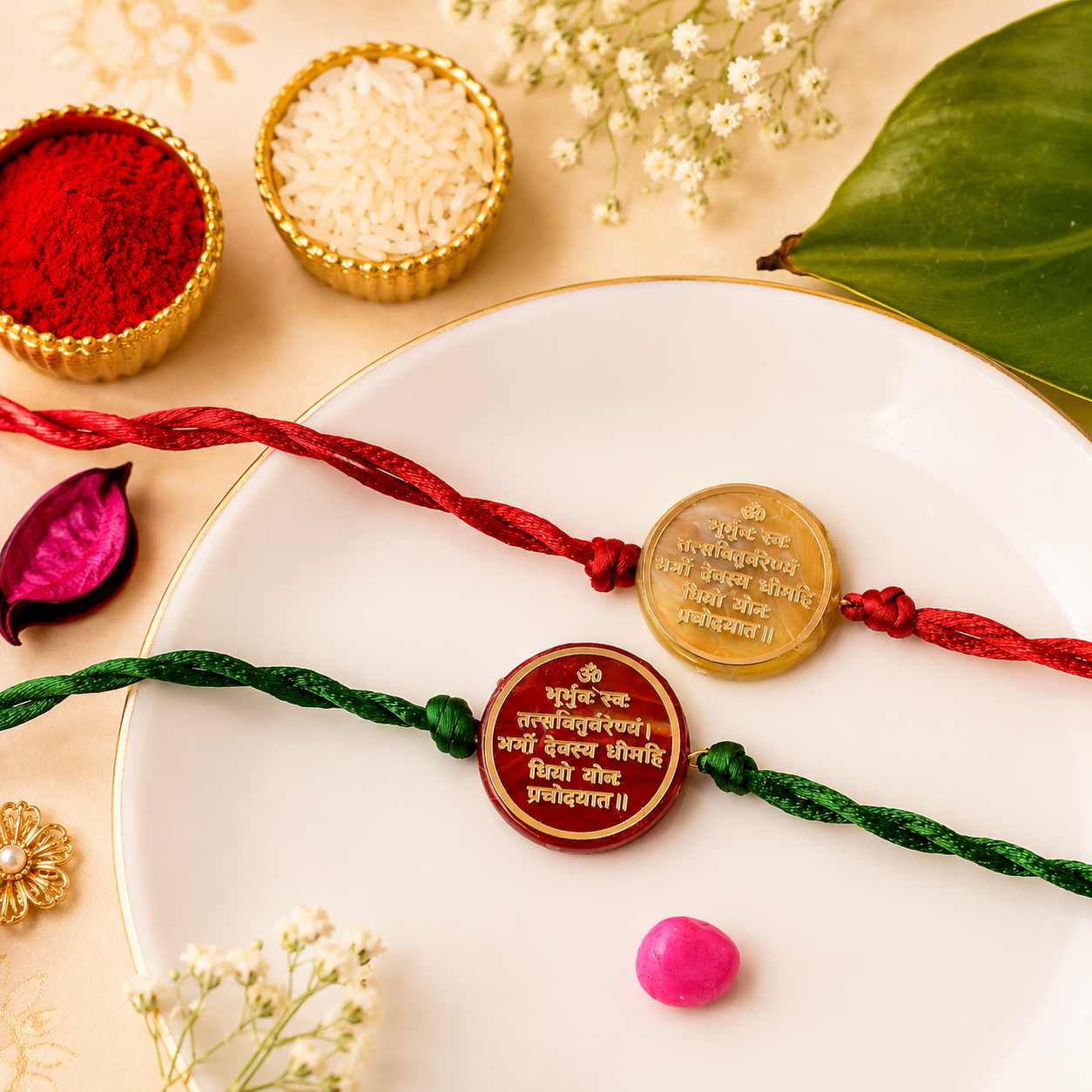 Gayatri Mantra Rakhi Set - SweeDesi