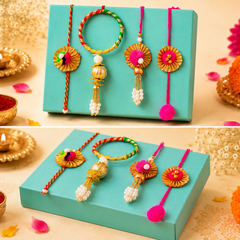 Bandhan Gota Rakhi Set - SweeDesi