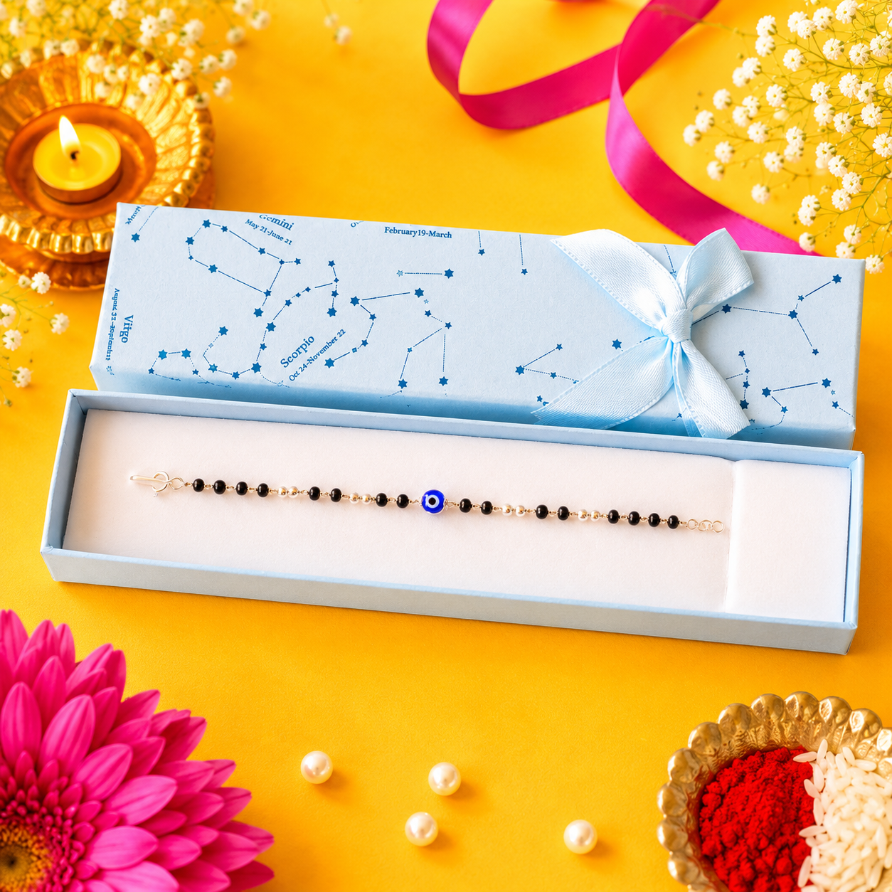 Bandhan Kids Silver "Evil Eye" Bracelet - SweeDesi