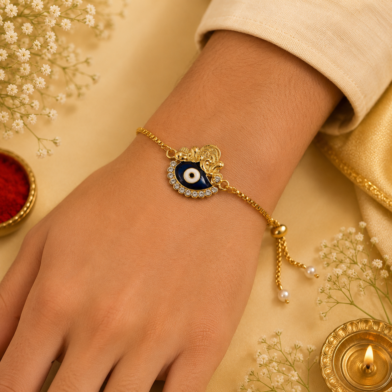 Evil Eye Ganesh Rakhi - SweeDesi